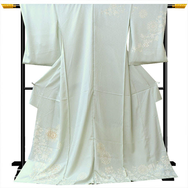 正絹 金駒刺繍 訪問着【唐草に華文】 正絹 金駒刺繍 訪問着【唐草に華文】