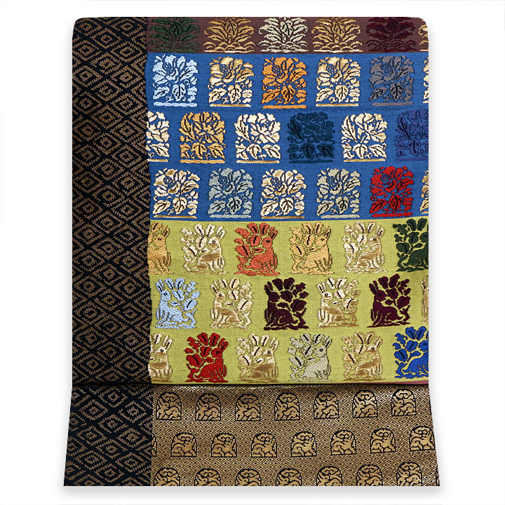 紫幸織謹製 西陣織袋帯【名物裂】 紫幸織謹製 西陣織袋帯【名物裂】