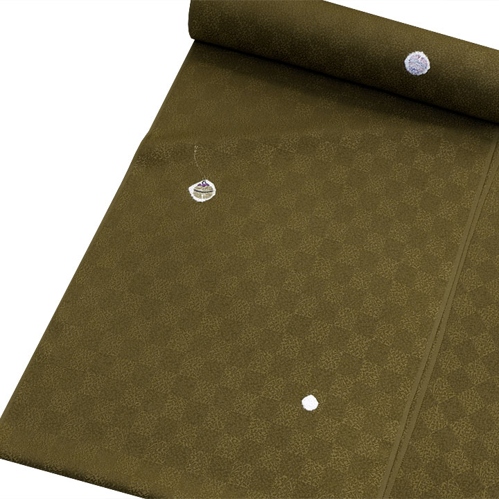 正絹 絞り染め飛ぶ柄小紋反【鈴】 正絹 絞り染め飛ぶ柄小紋反【鈴】