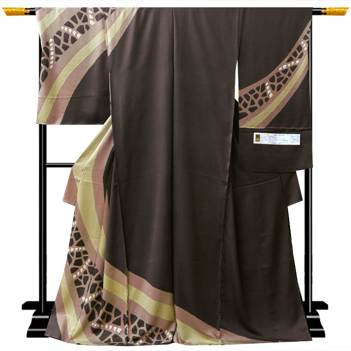 絞り加藤 伝統工芸士 山岸幸吉 特撰訪問着【茶】 絞り加藤 伝統工芸士 山岸幸吉 特撰訪問着【茶】