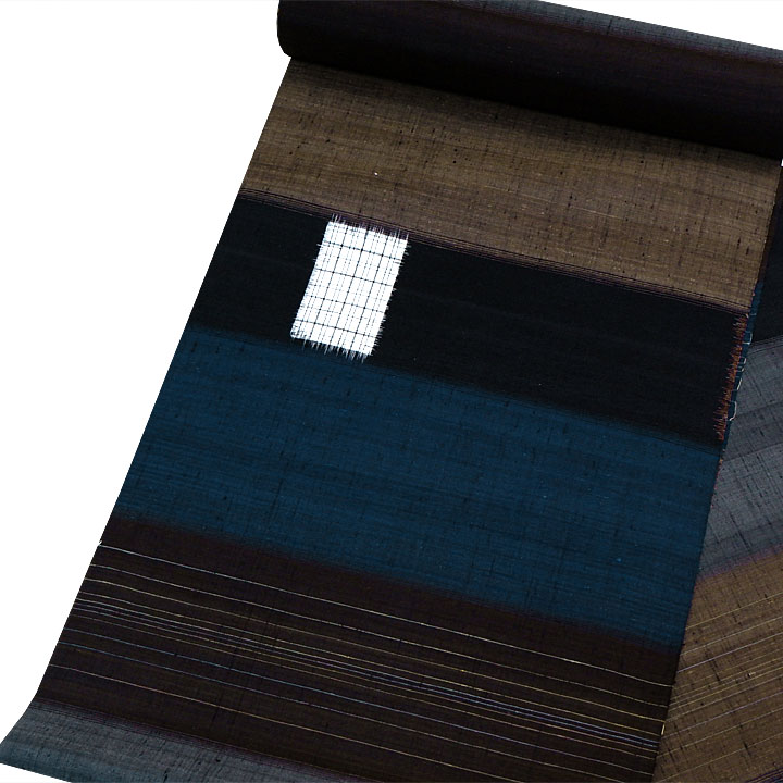 経済産業大臣指定 伝統的工芸品 置賜紬【横段 格子絣】 経済産業大臣指定 伝統的工芸品 置賜紬【横段 格子絣】