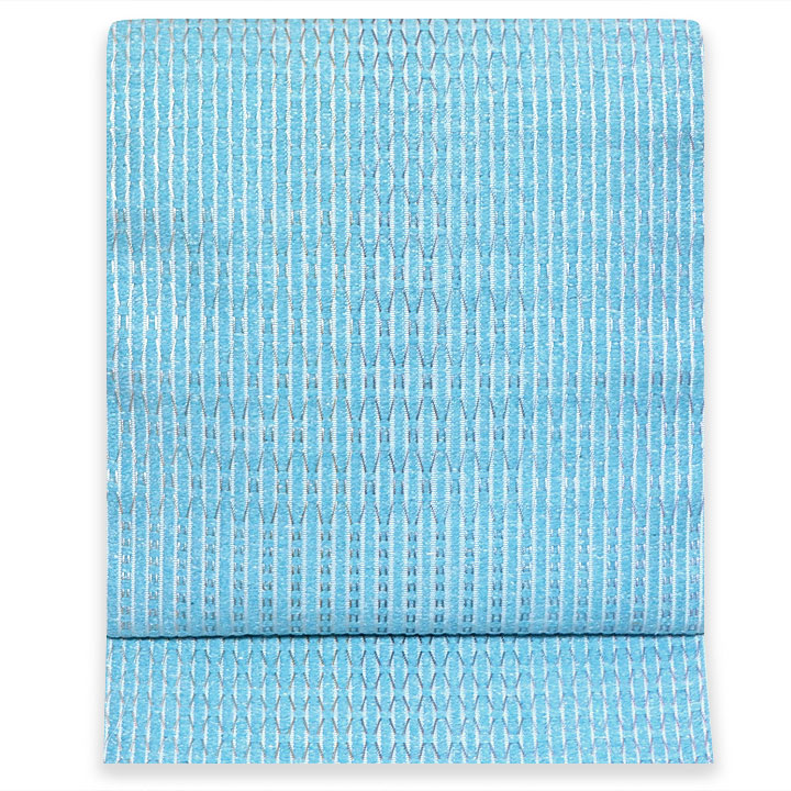 大倉織物 誠之助 博多織手織り八寸帯【アンゴラ 水色】 大倉織物 誠之助 博多織手織り八寸帯【アンゴラ 水色】