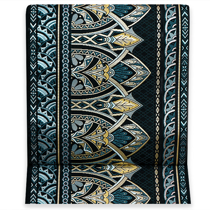 博多織 筑前織物 内閣総理大臣賞 全通柄八寸帯【七宝間道 洋柄】 博多織 筑前織物 内閣総理大臣賞 全通柄八寸帯【七宝間道 洋柄】