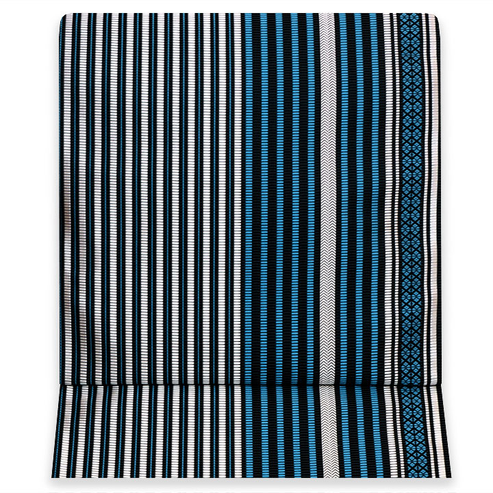 博多織 筑前織物 風通織 全通柄八寸帯【魚子間道 縞】 博多織 筑前織物 風通織 全通柄八寸帯【魚子間道 縞】