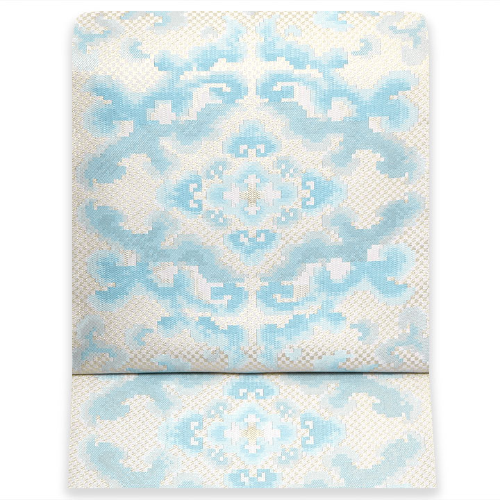 西村織物 博多織 佐賀錦袋帯【蟹牡丹文】 西村織物 博多織 佐賀錦袋帯【蟹牡丹文】