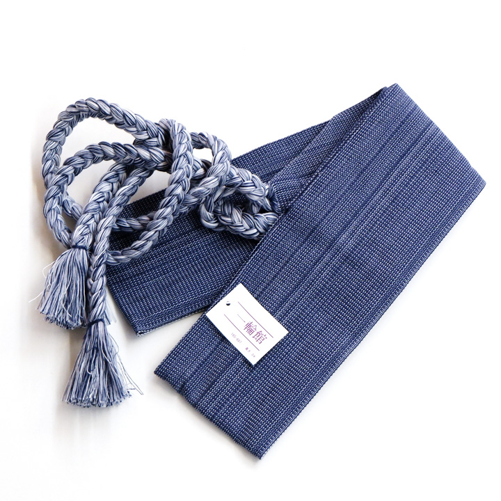 簡単に締めれる紐付き角帯【青】 簡単に締めれる紐付き角帯【青】