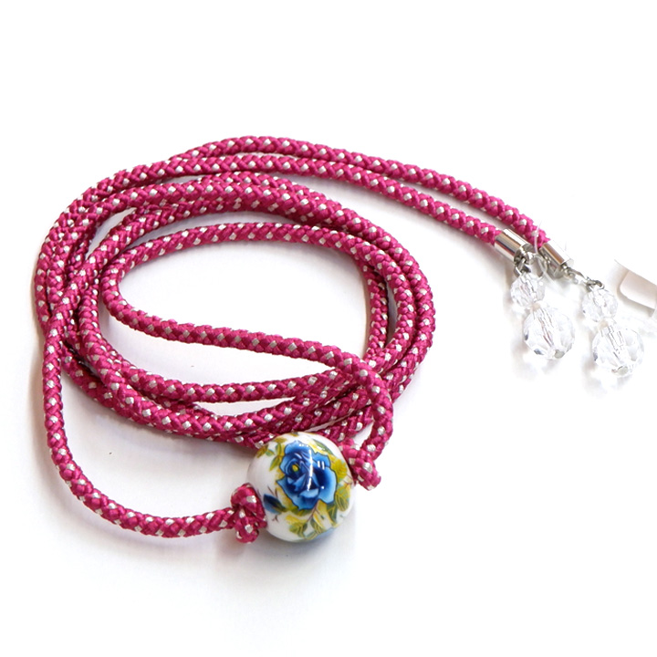 飾り紐【赤色 トンボ玉】 飾り紐【赤色 トンボ玉】