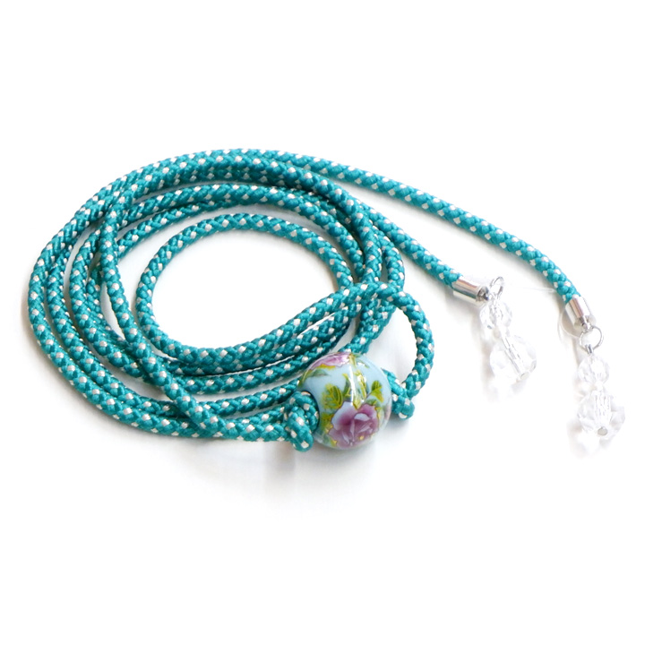 飾り紐【緑色 トンボ玉】 飾り紐【緑色 トンボ玉】