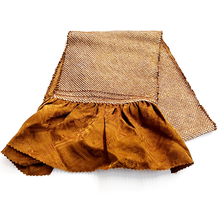 正絹 総絞り帯揚げ【ブロンズ】 正絹 総絞り帯揚げ【ブロンズ】