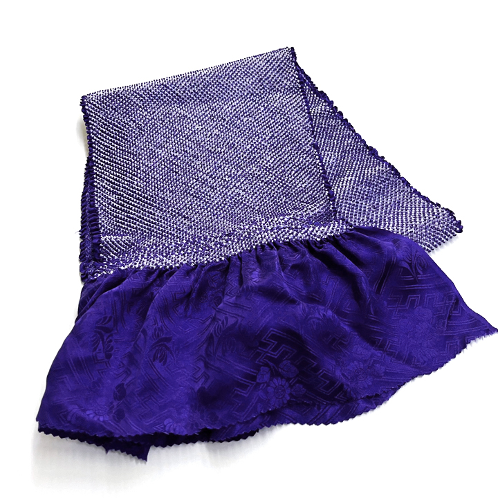 正絹 総絞り帯揚げ【紺色】 正絹 総絞り帯揚げ【紺色】