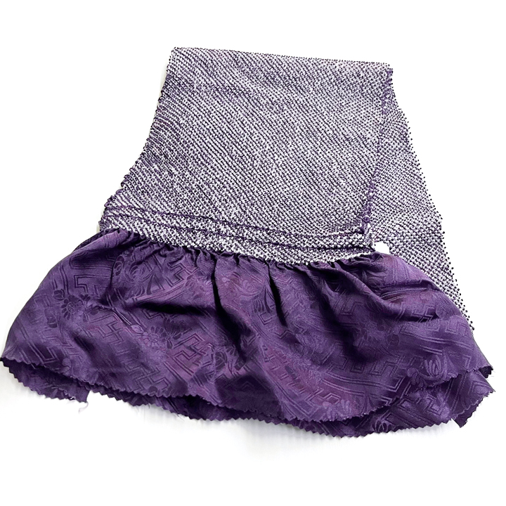 正絹 総絞り帯揚げ【浅紫】 正絹 総絞り帯揚げ【浅紫】