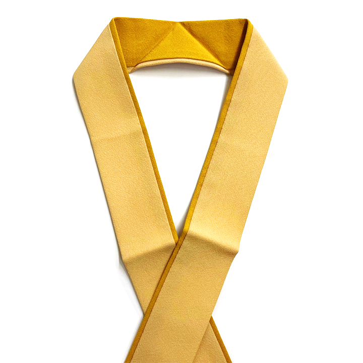 正絹 二十重ね衿【黄金色】 正絹 二十重ね衿【黄金色】