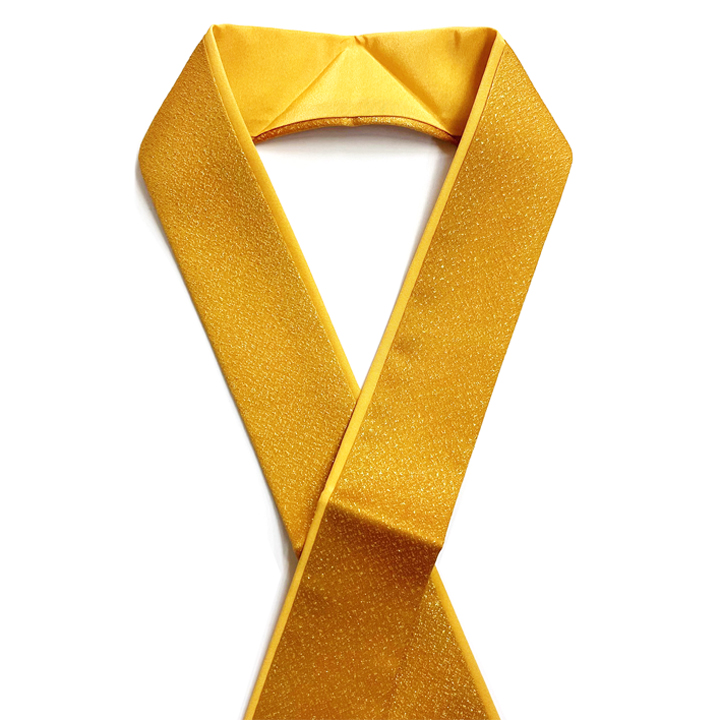 正絹 二十重ね衿【金茶 ラメ】 正絹 二十重ね衿【金茶 ラメ】