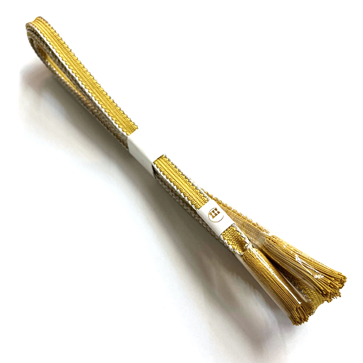 紐の渡敬 正絹 帯締め【淡黄色】 紐の渡敬 正絹 帯締め【淡黄色】