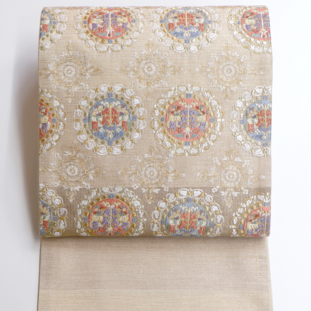 かつ鵬 一繍庵謹製 袋帯【国宝 四騎獅子狩文錦】 かつ鵬 一繍庵謹製 袋帯【国宝 四騎獅子狩文錦】