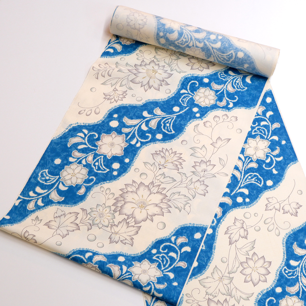 結城紬 着尺反【洋花】 結城紬 着尺反【洋花】