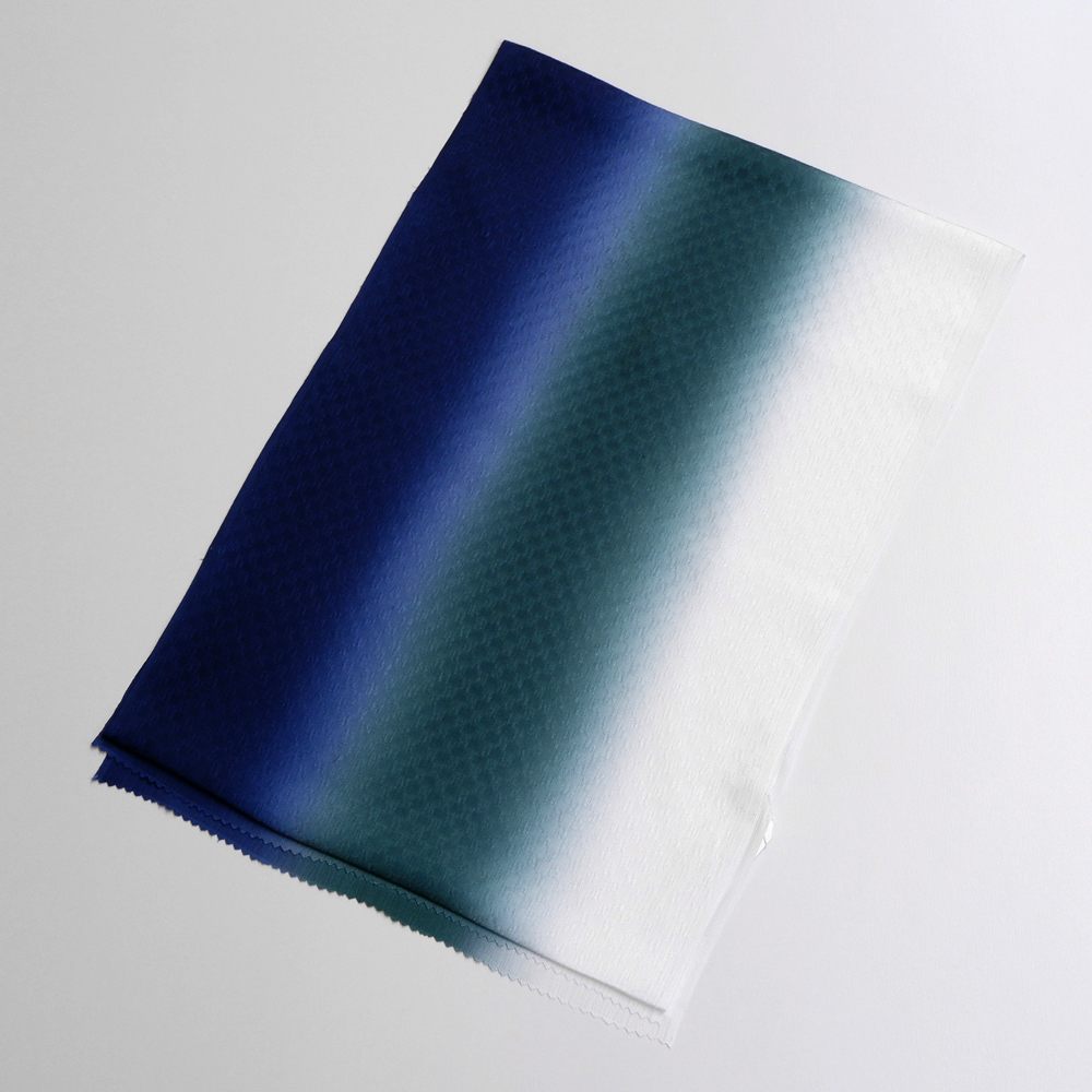 紐の渡敬謹製 正絹帯揚げ【濃青×深緑×白】 紐の渡敬謹製 正絹帯揚げ【濃青×深緑×白】