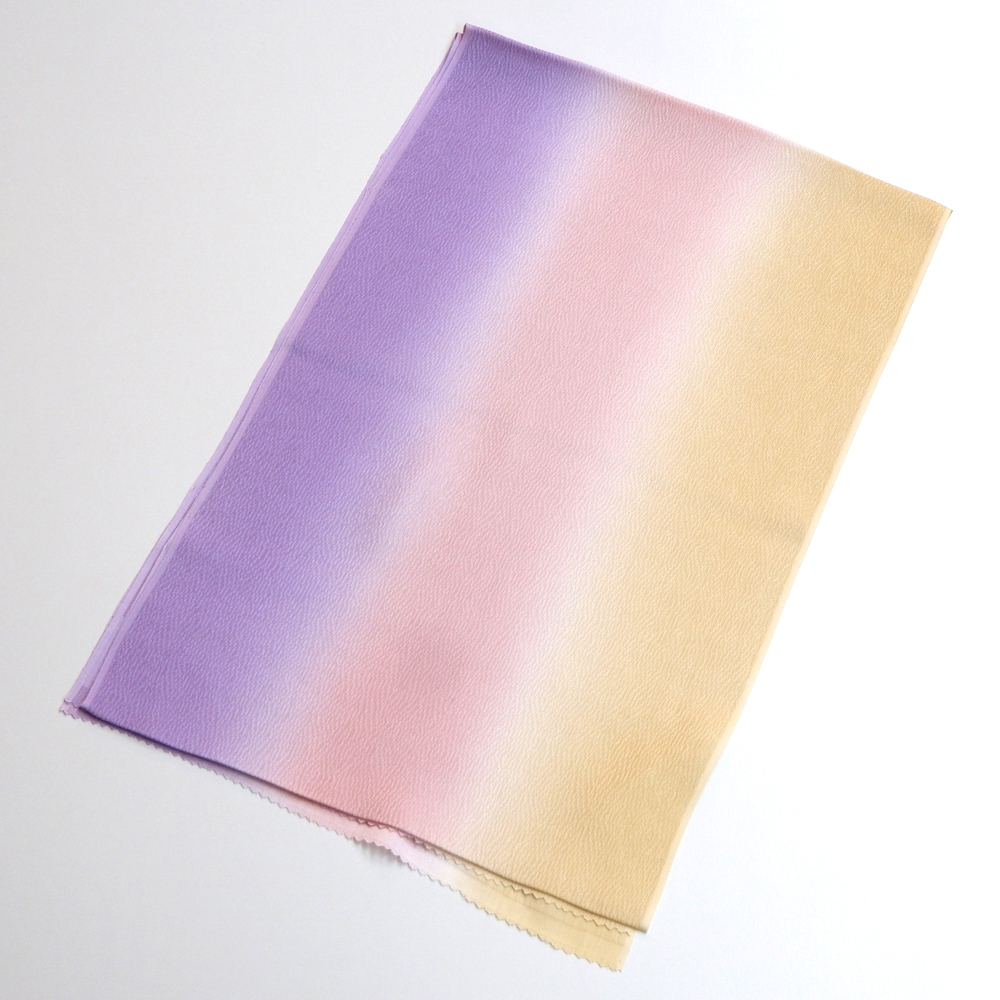 紐の渡敬謹製 正絹帯揚げ【紫×桃×橙】 紐の渡敬謹製 正絹帯揚げ【紫×桃×橙】