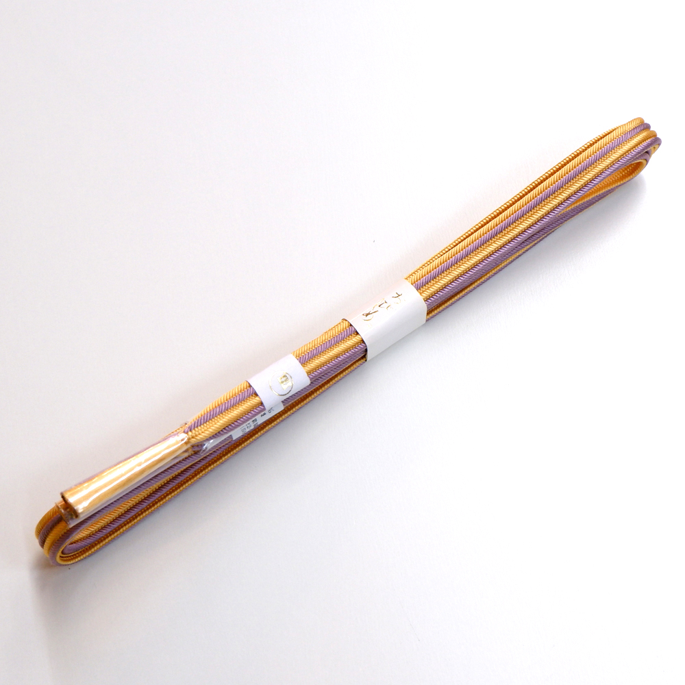 紐の渡敬謹製 正絹帯締め【橙×藤】 紐の渡敬謹製 正絹帯締め【橙×藤】