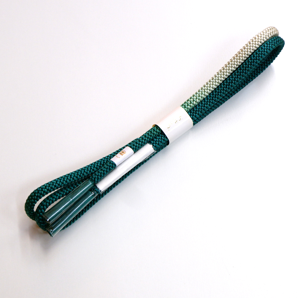 紐の渡敬謹製 正絹帯締め【緑 グラデーション】 紐の渡敬謹製 正絹帯締め【緑 グラデーション】