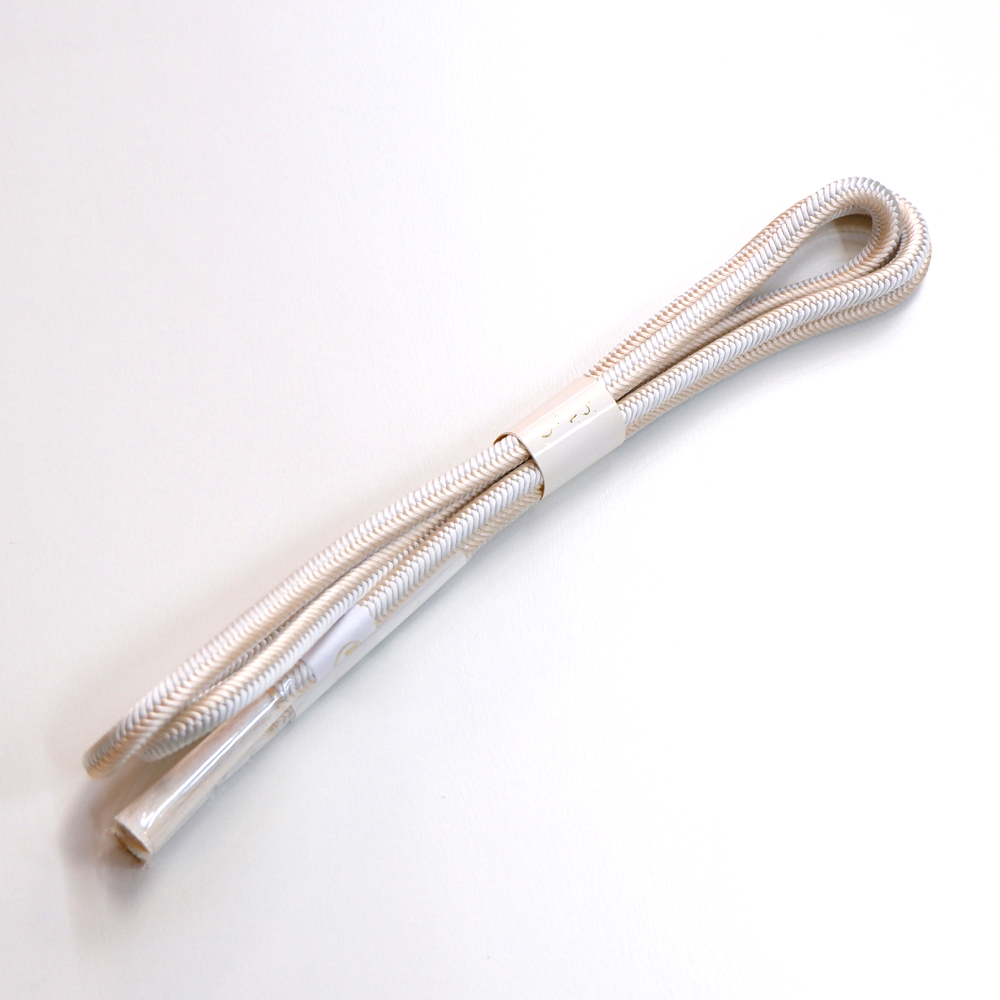 紐の渡敬謹製 正絹帯締め【灰×桜】 紐の渡敬謹製 正絹帯締め【灰×桜】